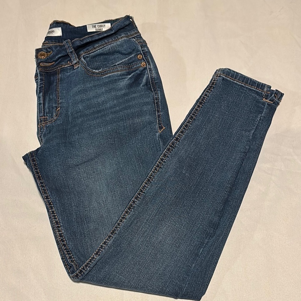 Kensie The Curvy Skinny Women's Blue Jeans